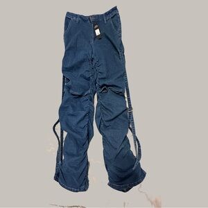 Fashion Nova Willow Stacked Stretch Straight Leg Dark Wash Straight Leg Jeans